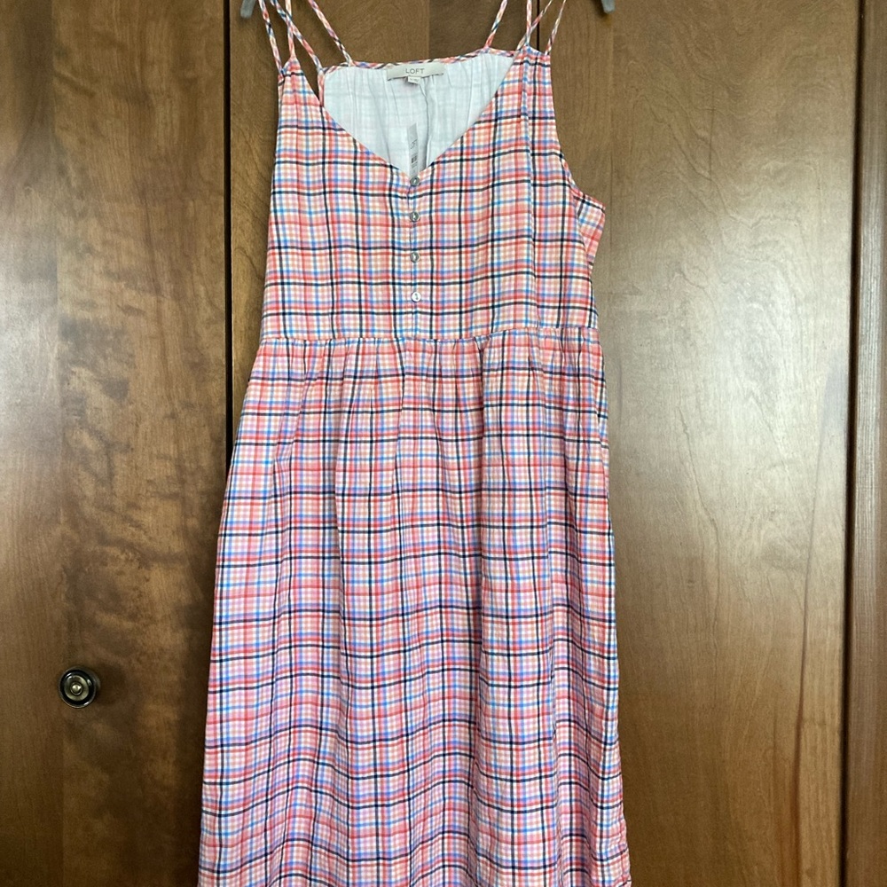 Loft Cotton Sundress. Sz14 NWT